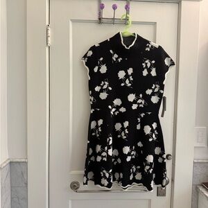 Black and White Floral Dress